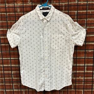 On The Road Anchor Button-Up Shirt Men’s Large Slim Fit
